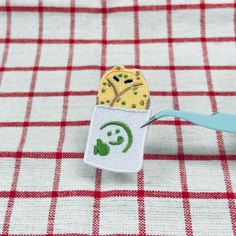 早餐猫猫  葱油饼 - 编织/刺绣/羊毛毡/裁缝 - 绣线 黄色