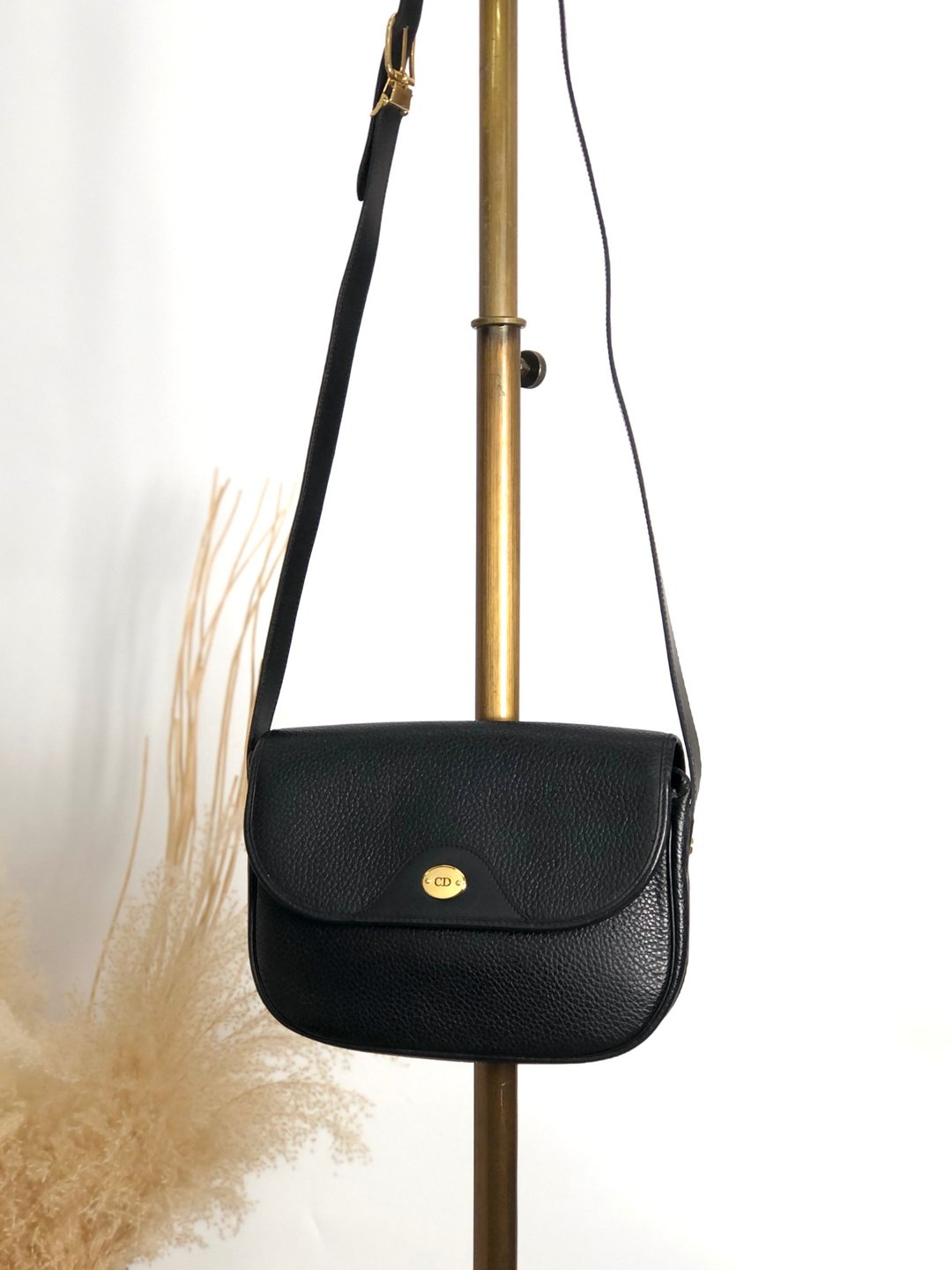 【日本直送 名牌中古包】Christian Dior 迪奥 侧背包 黑色 Logo 皮革 vintage mhs6vd - 侧背包/斜挎包 - 真皮 黑色