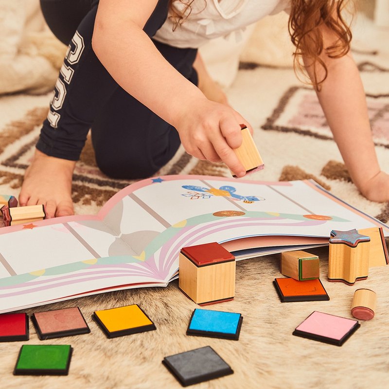 木头制几何印章活动组 (76001)  生日礼物 新年礼物 儿童益智玩具 - 玩具/玩偶 - 木头 