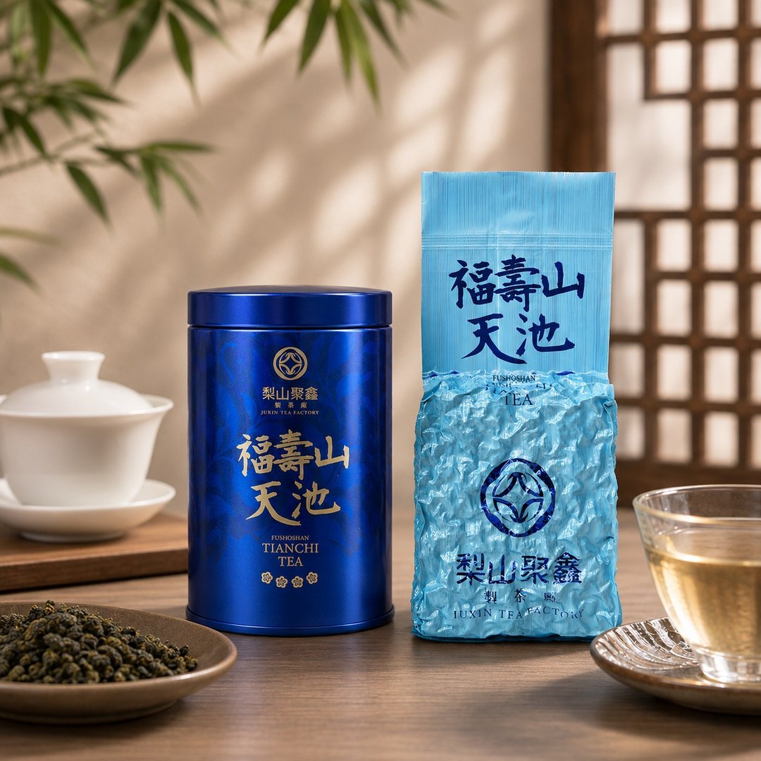 【聚鑫制茶】福寿山・天池 | 手采高山乌龙茶 | 二两 (75 克)_附罐 - 茶 - 新鲜食材 蓝色