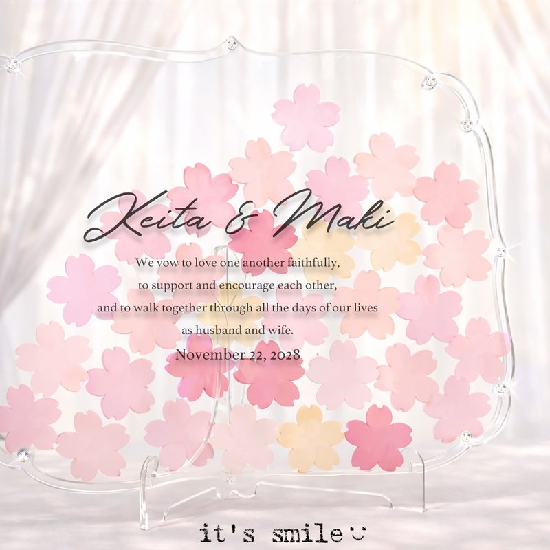 经典亚克力婚礼留言框 Wedding Drops 创意结婚证明书 签名板 - 婚礼誓言书 - 压克力 透明