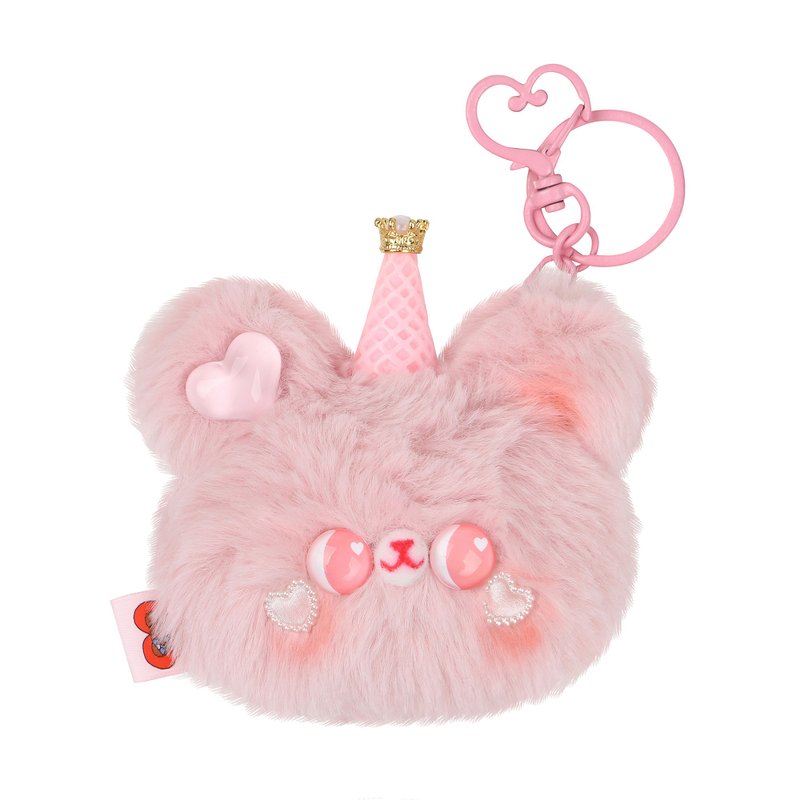 手工制作的熊王 - 玩偶/公仔 - 棉．麻 粉红色