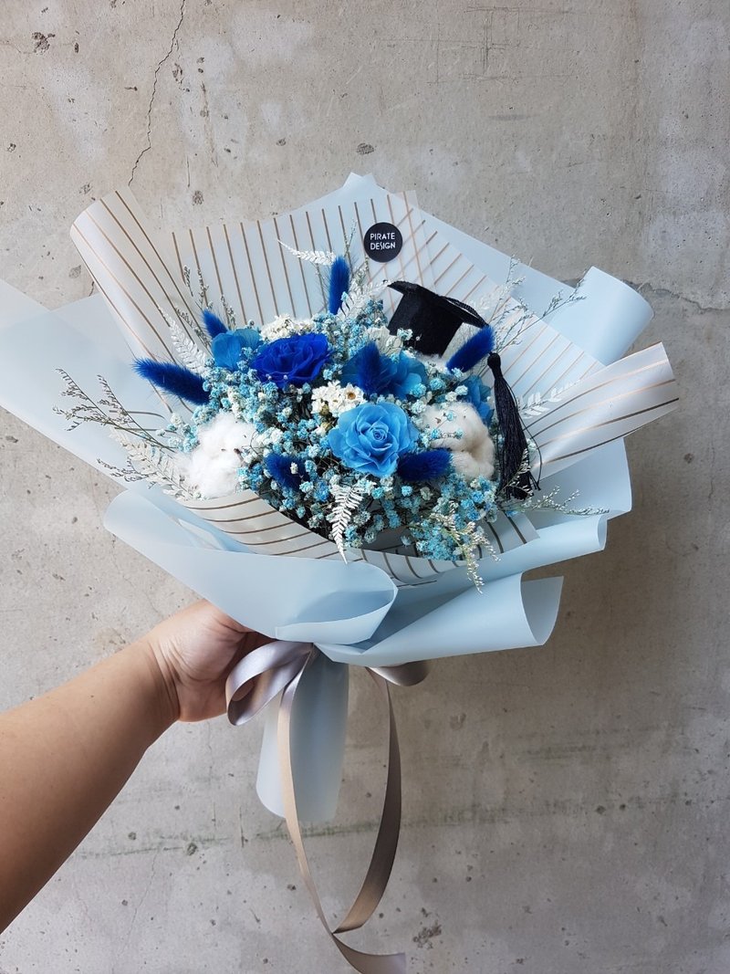 海藏设计│海洋蓝。蓝玫瑰干燥花束/不凋花/永生花 - 干燥花/捧花 - 植物．花 蓝色