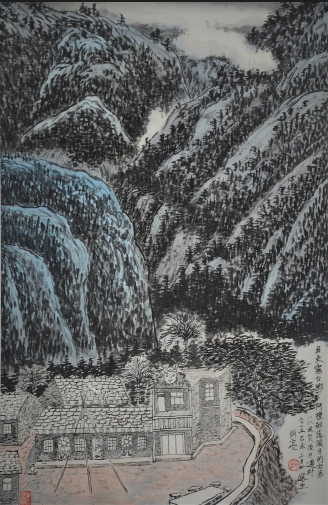 云涌峰浮天地间 - 海报/装饰画/版画 - 颜料 