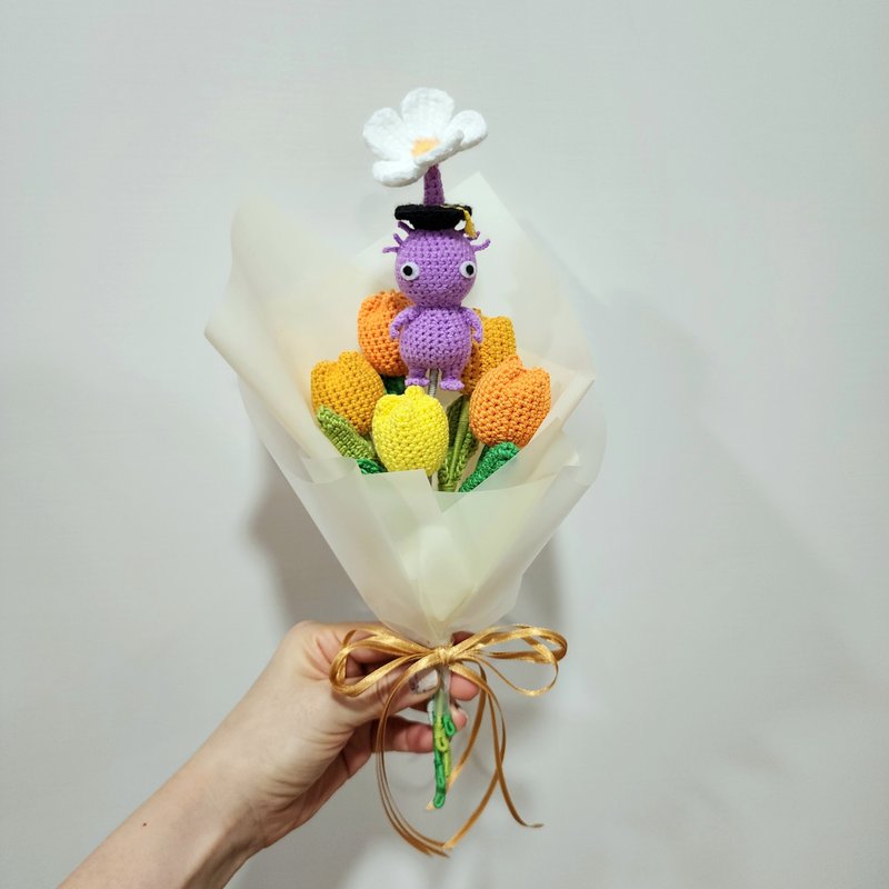 加玩偶的Q版郁金香花束 纯花束在另一个卖场 - 干燥花/捧花 - 棉．麻 橘色