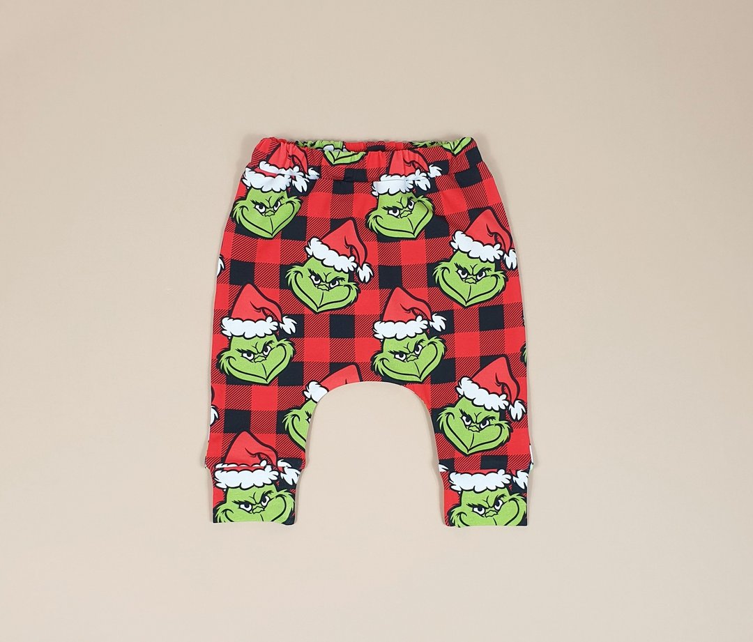 Stole Christmas baby pants, Holiday baby pants, Xmas baby gift, Xmas red pants - 童装裤 - 棉 多色