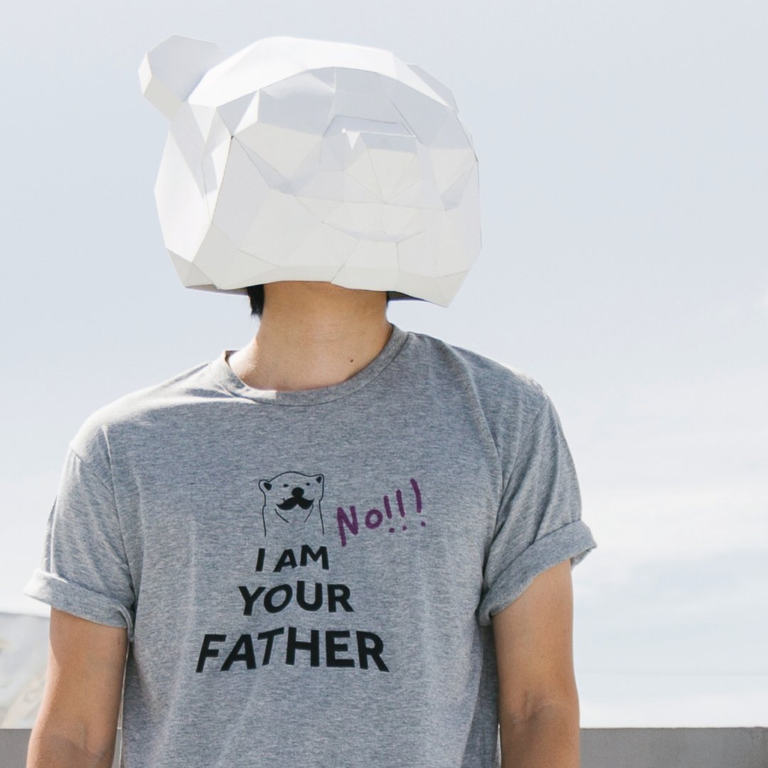 I'M YOUR FATHER, Changeable color t-shirt - 中性连帽卫衣/T 恤 - 棉 灰色
