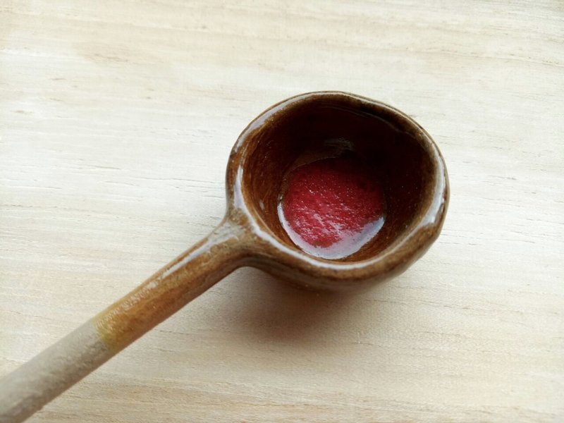 自在用褐红手捏汤匙 - 厨房用具 - 陶 咖啡色