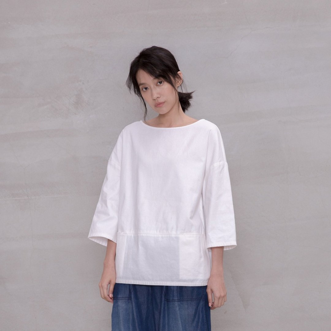 自然主义棉麻宽袖上衣 Naturalism Wide  Sleeve Top T188 - 女装上衣 - 棉 多色