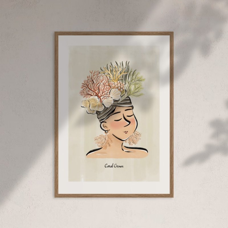 Coral Crown 印刷画作 墙壁装饰 - 海报/装饰画/版画 - 纸 白色