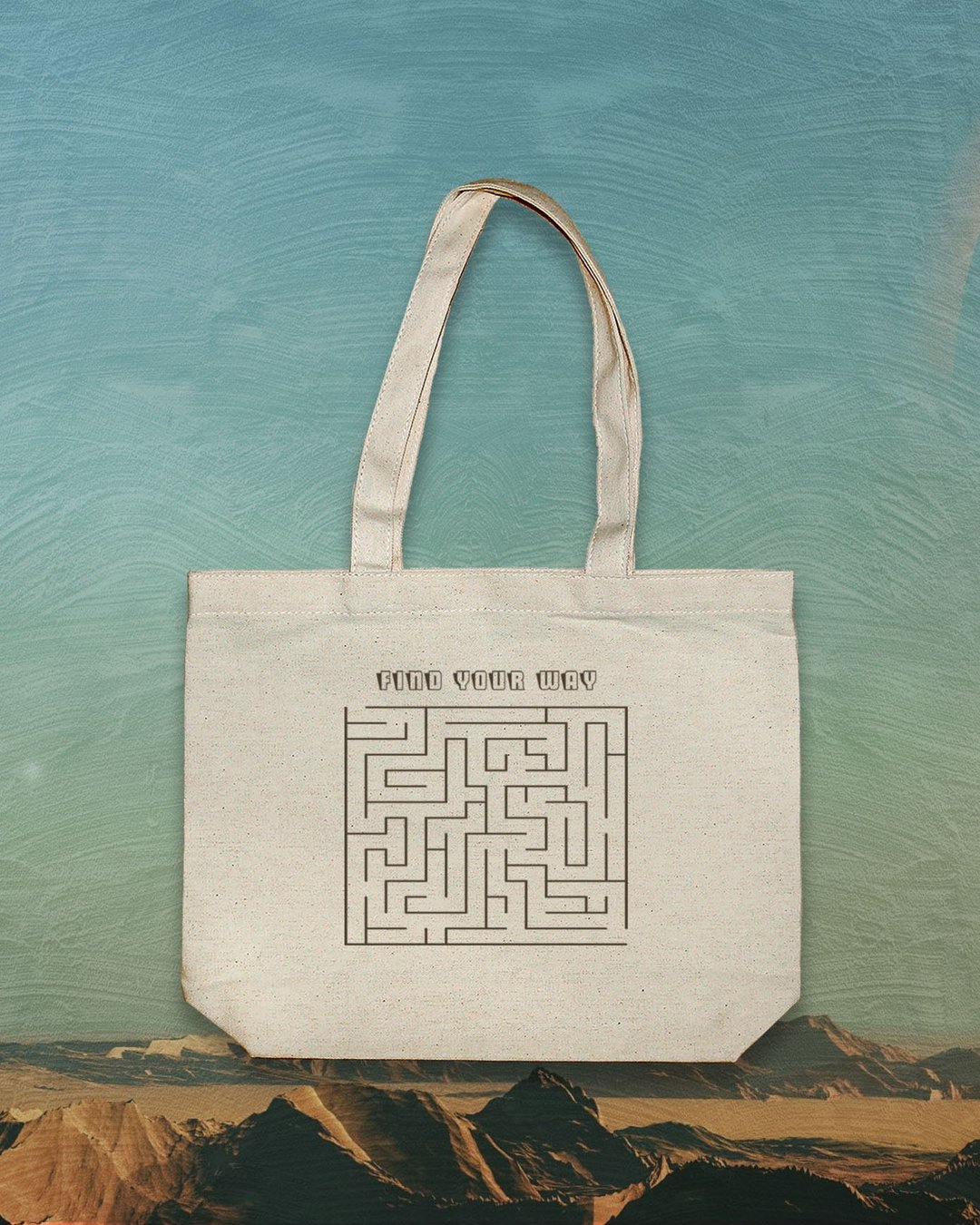 迷宫 Maze 横式侧背包 休闲 定制 多色印刷 送礼 丝印 - 侧背包/斜挎包 - 棉 白色
