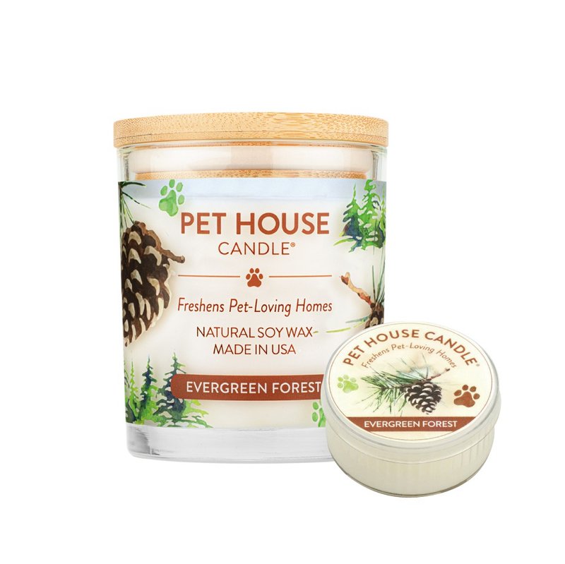 【美国PET HOUSE】室内除臭宠物香氛蜡烛-翡翠松林 - 蜡烛/烛台 - 蜡 