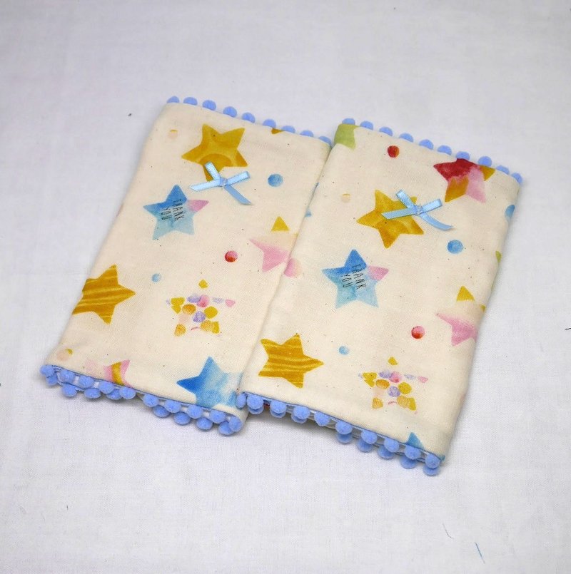 Japanese Handmade 8-layer-gauze droop sucking pads - 围嘴/口水巾 - 棉．麻 黄色