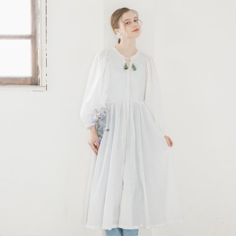 Marin穆斯林卡迪洋装 / 蓝色 - 洋装/连衣裙 - 棉．麻 蓝色