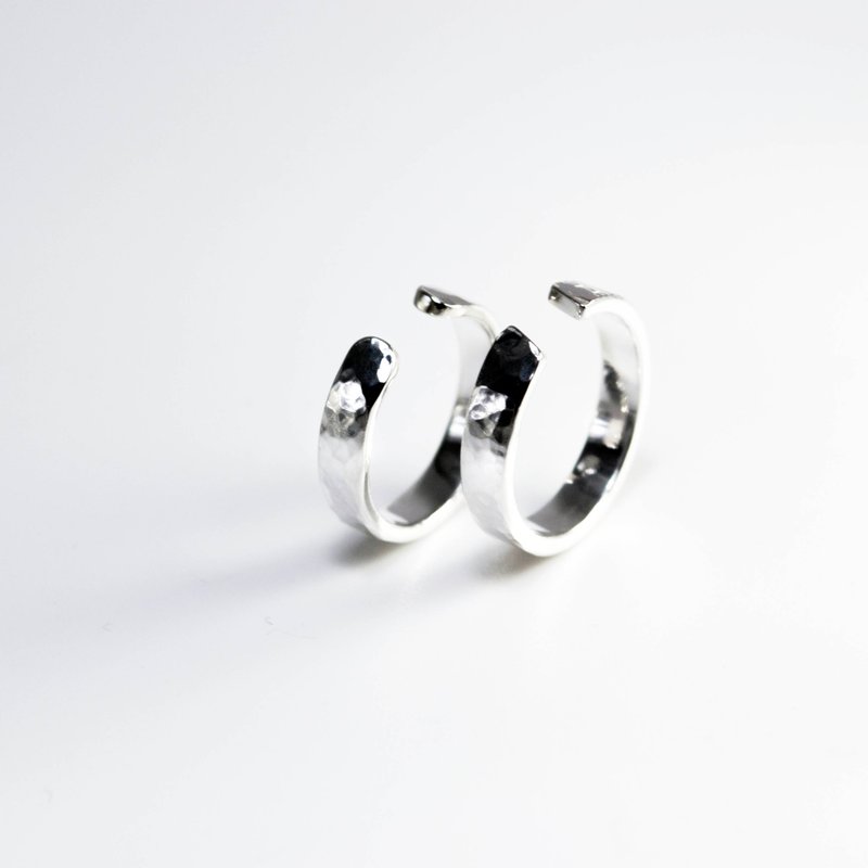 手工开口刻字对戒 - 对戒 - 纯银 银色