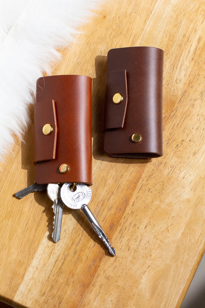 钥匙包/锁匙包/皮包/车匙包/车匙套/意大利牛皮Buttero - 钥匙链/钥匙包 - 真皮 咖啡色