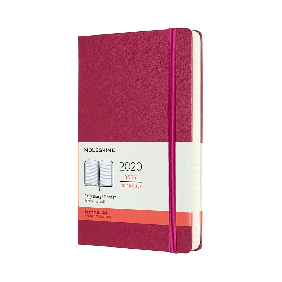 _勿上架_MOLESKINE 2020 日记 12M 硬壳 - L 型桃红色 - 烫金服务 - 笔记本/手帐 - 纸 粉红色