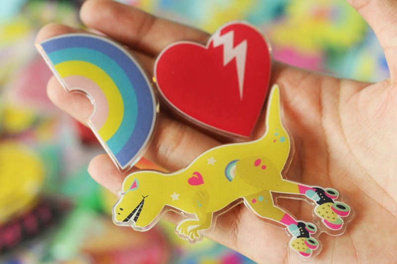 BROOCHES // SPECIAL RANDOM ! - 胸针 - 压克力 多色