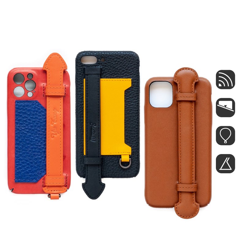 LC86 站立感应插卡真皮手机壳 可压字 iPhone Android 全机种订制 - 手机壳/手机套 - 真皮 多色