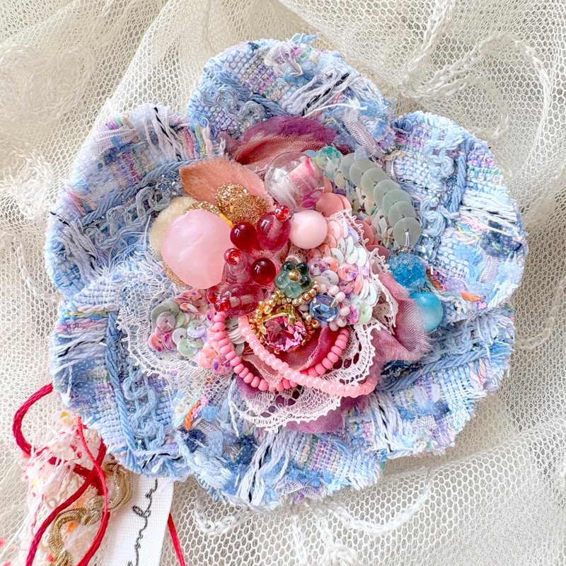 胸花 胸针 No.69 手作饰品 - 胸针 - 棉．麻 