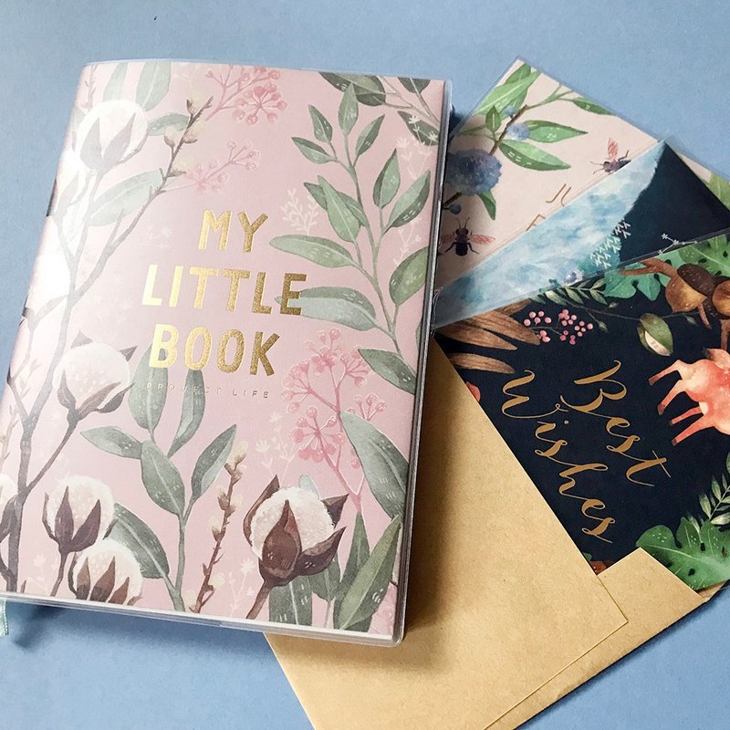 手帐(2款择1)+厚磅明信片(3张)优惠套组 - 卡片/明信片 - 纸 多色