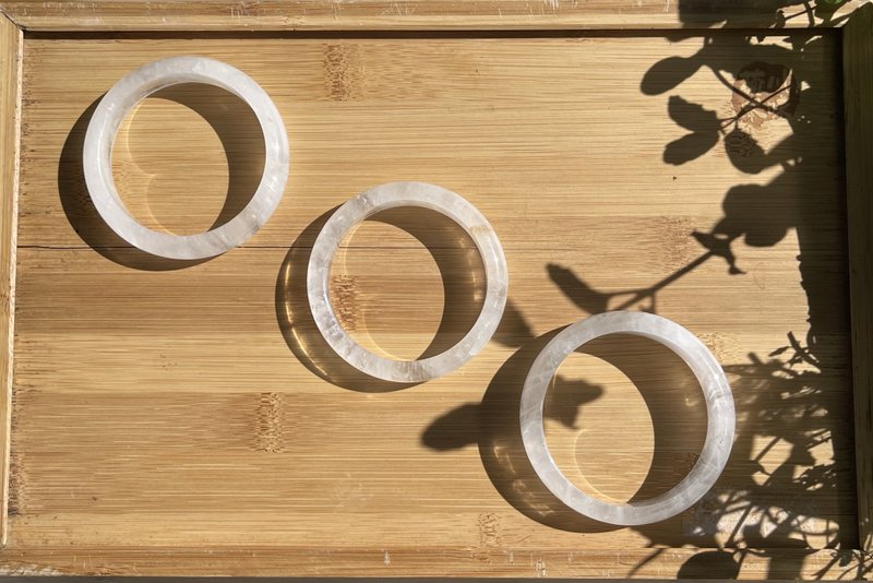 白羽毛水晶镯-白水晶美人镯 - 其他 - 水晶 白色