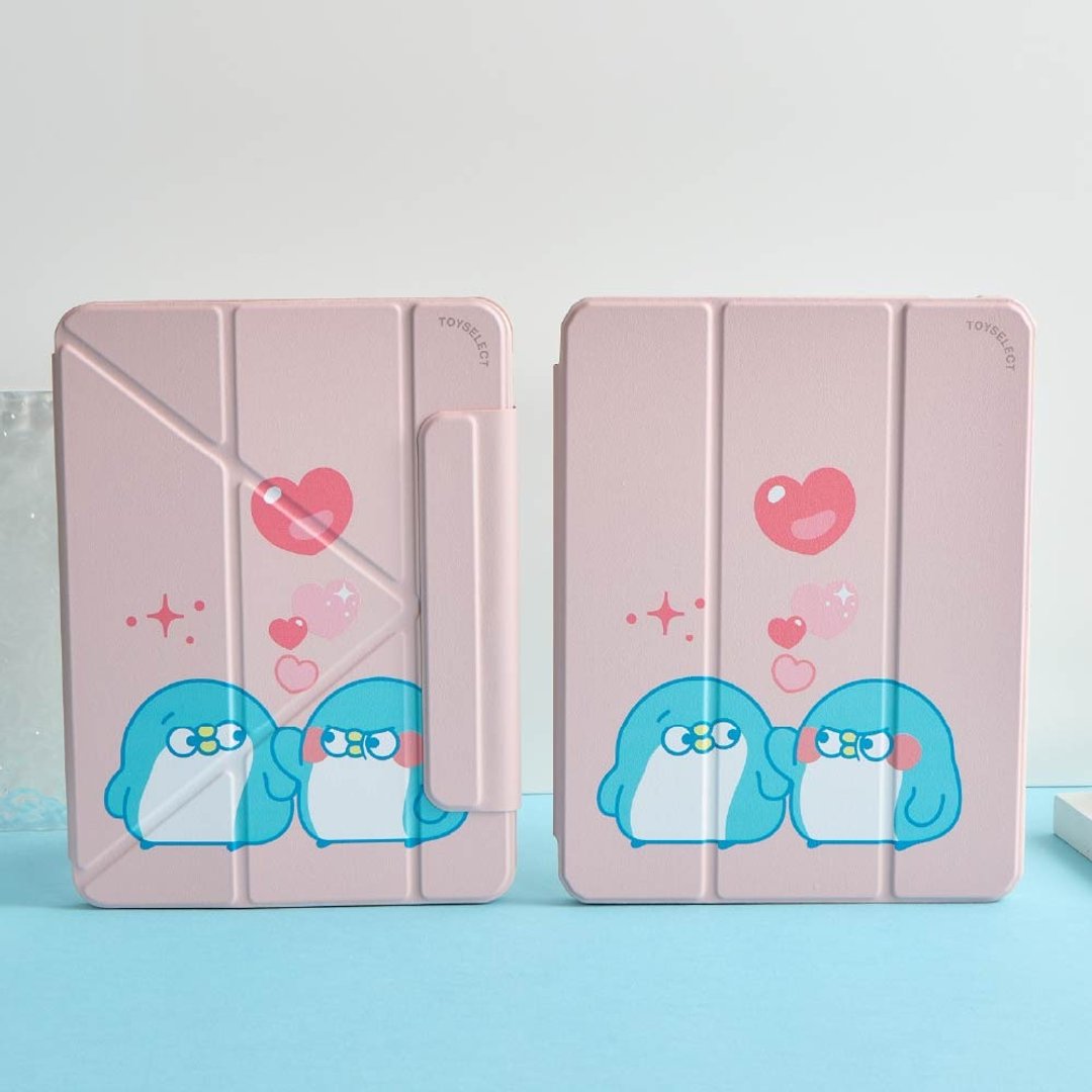 PP mini 甜蜜打闹强悍磁吸 iPad 三折/Y 折保护壳 - 平板/电脑保护壳 - 塑料 多色