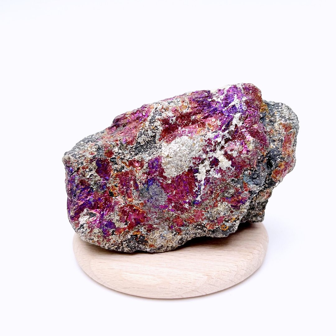 渡过。原矿 一图一物 摆件 疗愈 l 斑铜矿 矿标 l - 摆饰 - 水晶 多色