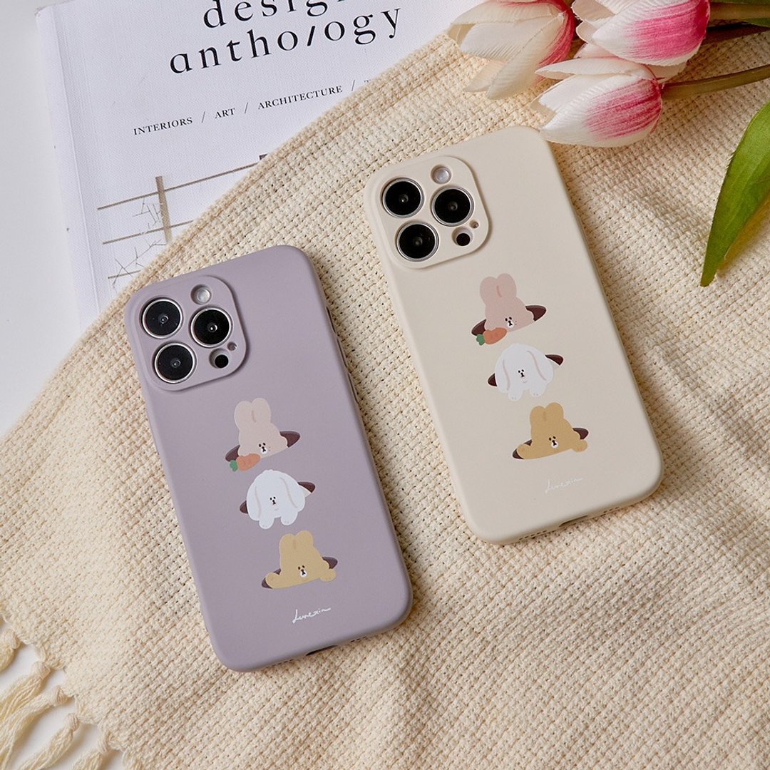 Lunexin无耳猫兔子洞系列全包iPhone手机壳 - 手机壳/手机套 - 硅胶 多色