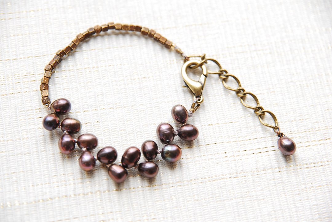 Fruitful autumn bracelet - 手链/手环 - 宝石 咖啡色
