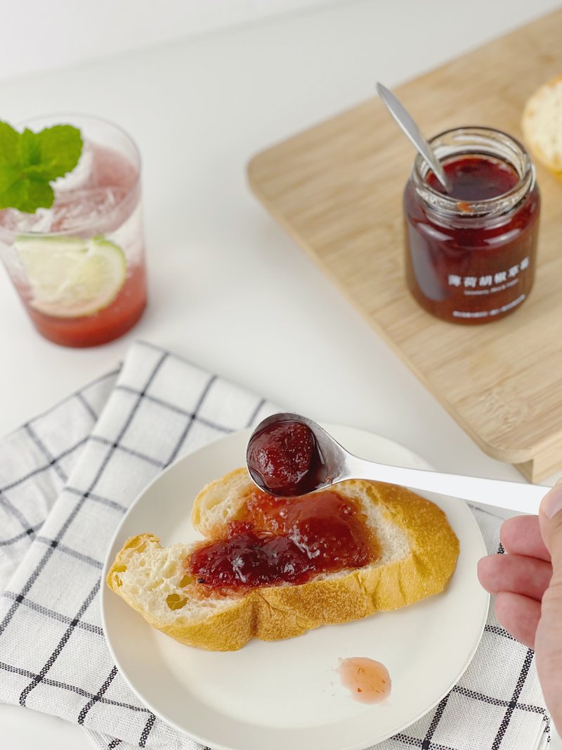 薄荷胡椒草莓 果酱 - 果酱/抹酱 - 新鲜食材 红色