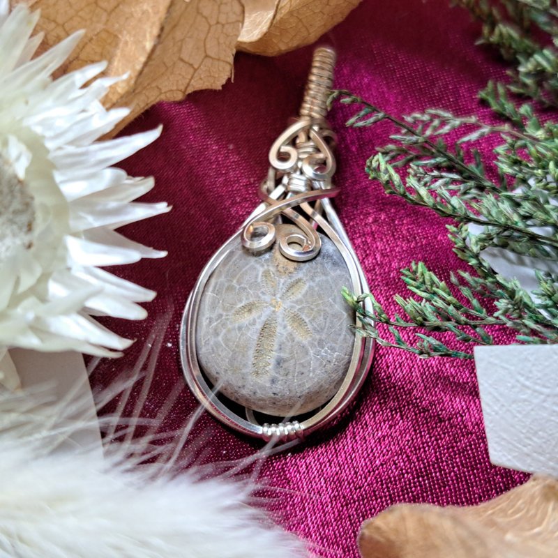 海之瑰宝璀璨化石项链 - 项链 - 半宝石 