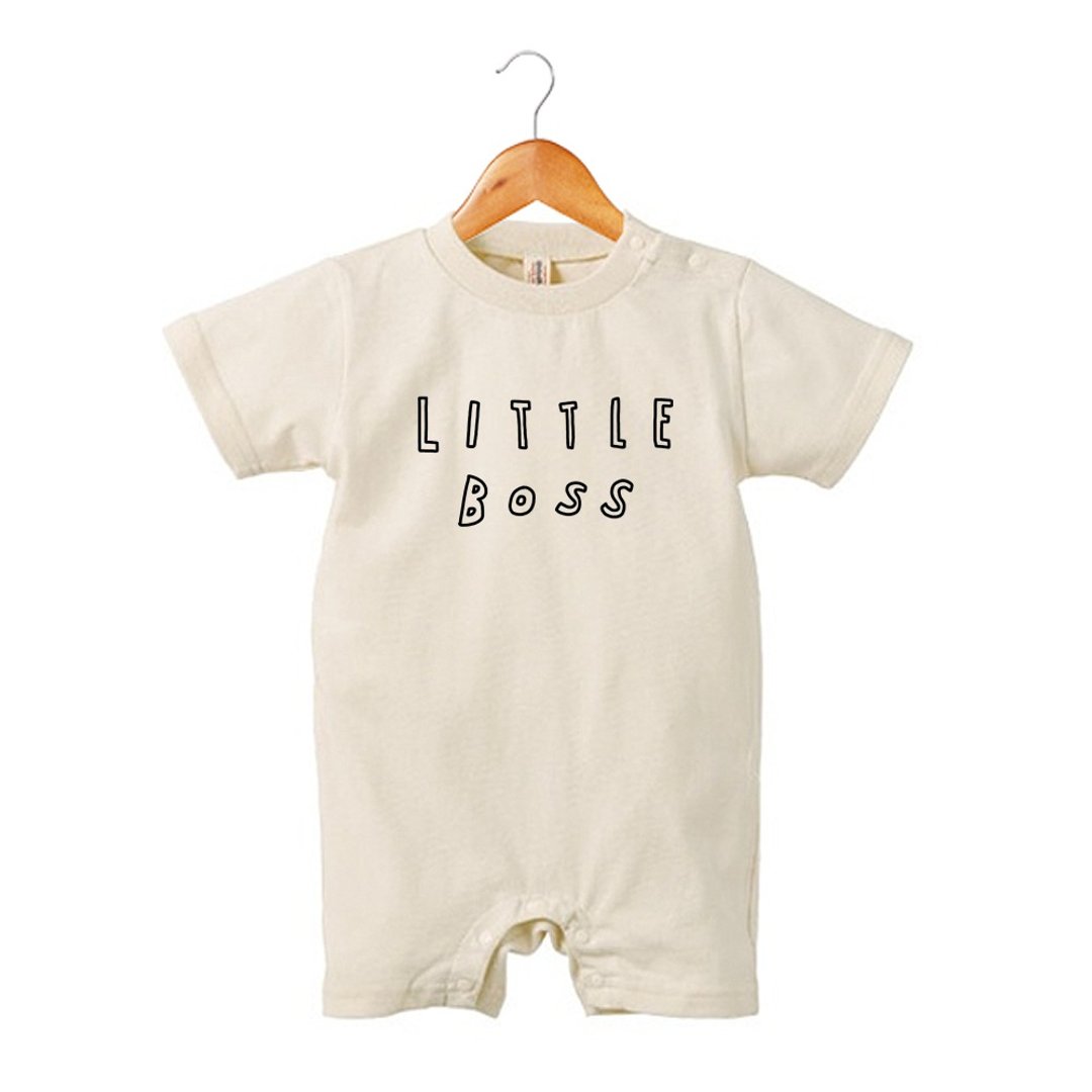 Little Boss #2 儿童连身衣 - 包屁衣/连体衣 - 棉．麻 白色