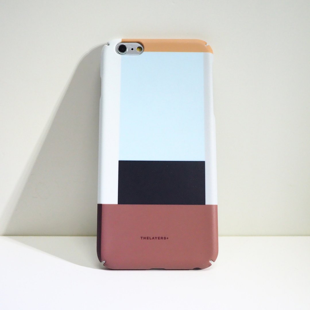 免费刻字 | 几何简约撞色粉蓝啡色CHARLIE Phone case 定制手机壳 - 手机壳/手机套 - 塑料 多色
