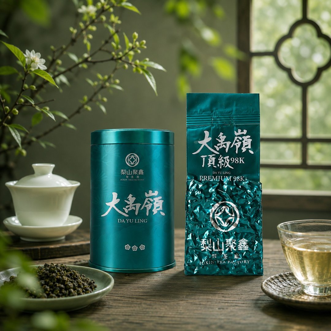 【聚鑫制茶】大禹岭顶级 98K | 手采高山乌龙茶 | 二两 (75 克)_附罐 - 茶 - 新鲜食材 绿色