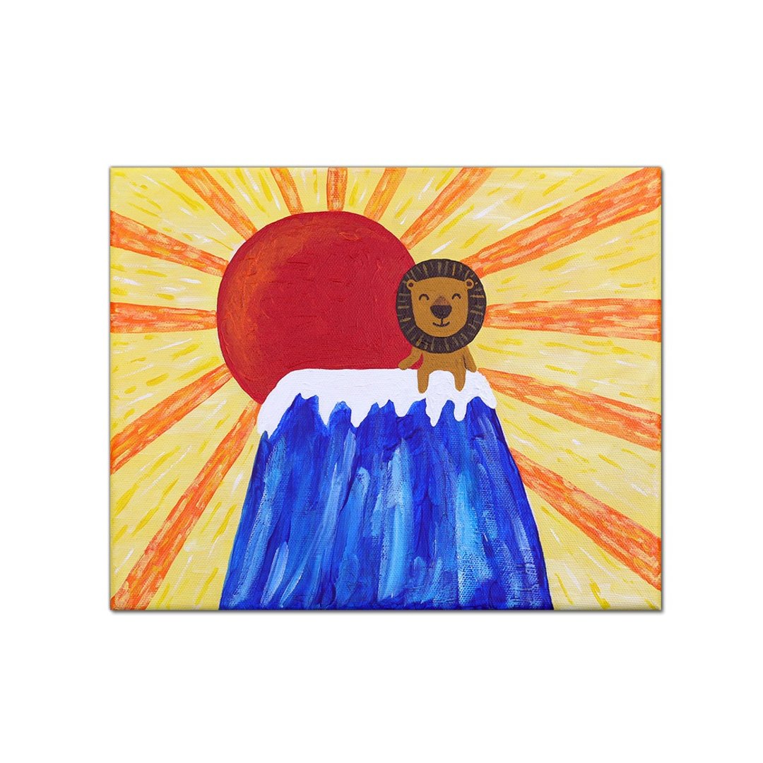 原画  ∣  富士山上的大头狮 /开幕送礼超棒 - 画框/相框 - 其他材质 多色