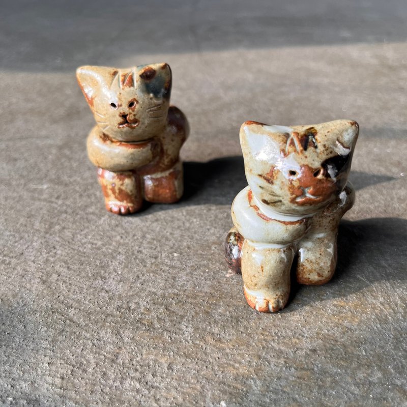 进击の猫猫 / 陶偶 - 玩偶/公仔 - 陶 咖啡色