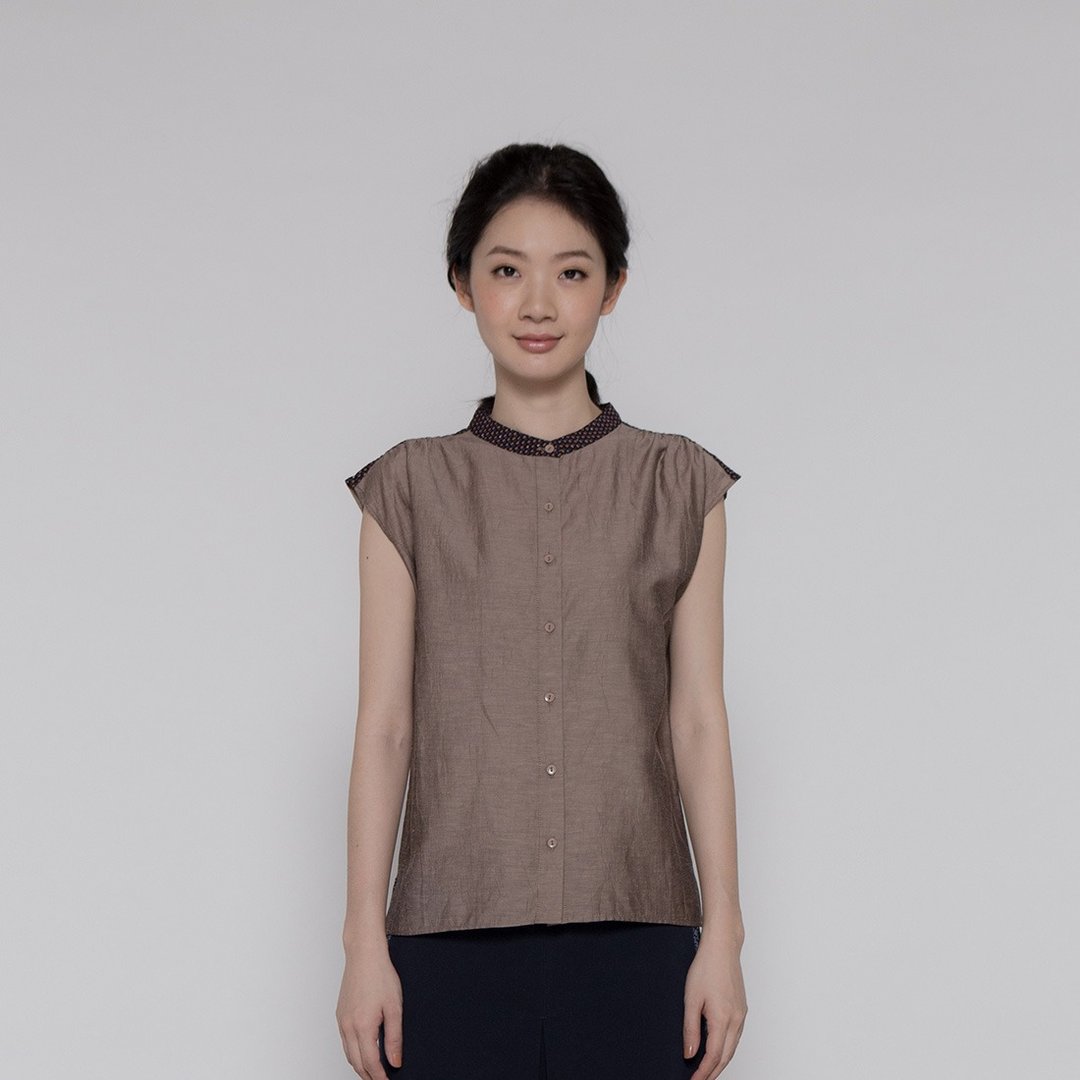 灵感随想光泽混纺无袖上衣 One Fine Reverie Sleeveless Top - 女装上衣 - 棉．麻 多色