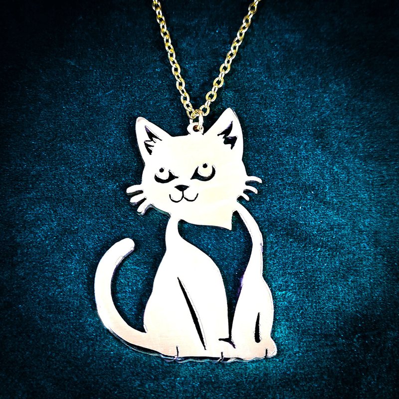 可爱猫咪吊饰 : Amore Accessories - 项链 - 铜/黄铜 银色