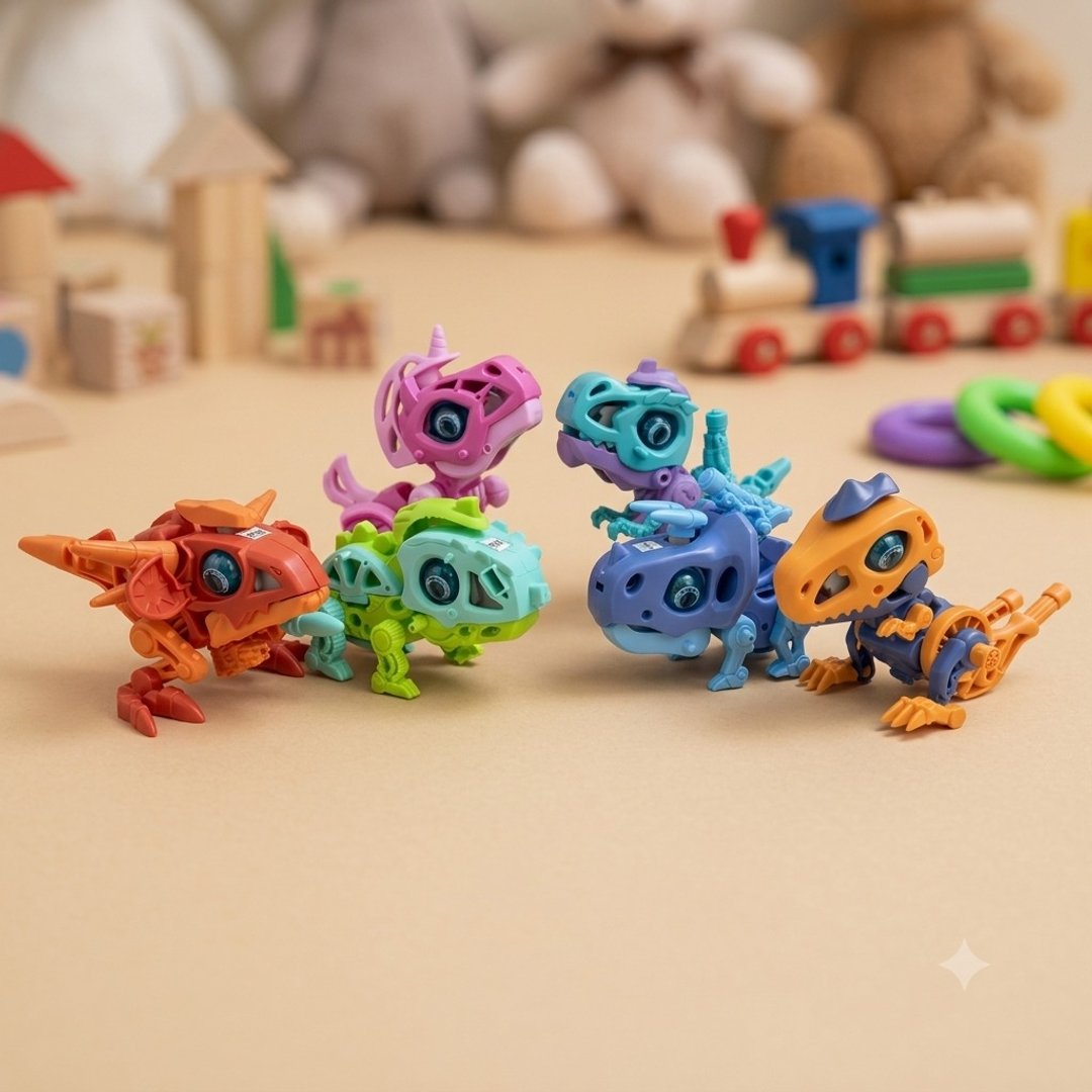 3D 声光恐龙 机器人 玩具 6 款合体变身 恐龙变形战车 儿童益智 - 玩具/玩偶 - 塑料 多色