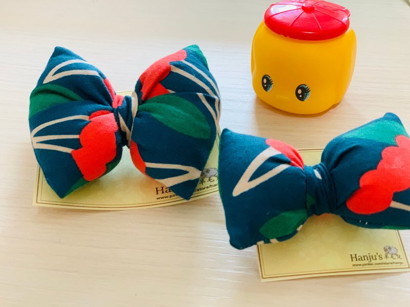 Hanju's羊毛儿。樱桃小嘴 蝴蝶结 发饰 发夹 儿童发饰 发圈 - 婴儿饰品 - 棉．麻 多色