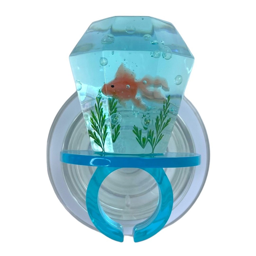 手作金鱼水族馆手机支架 治愈系树脂艺术 - 手机配件 - 塑料 多色