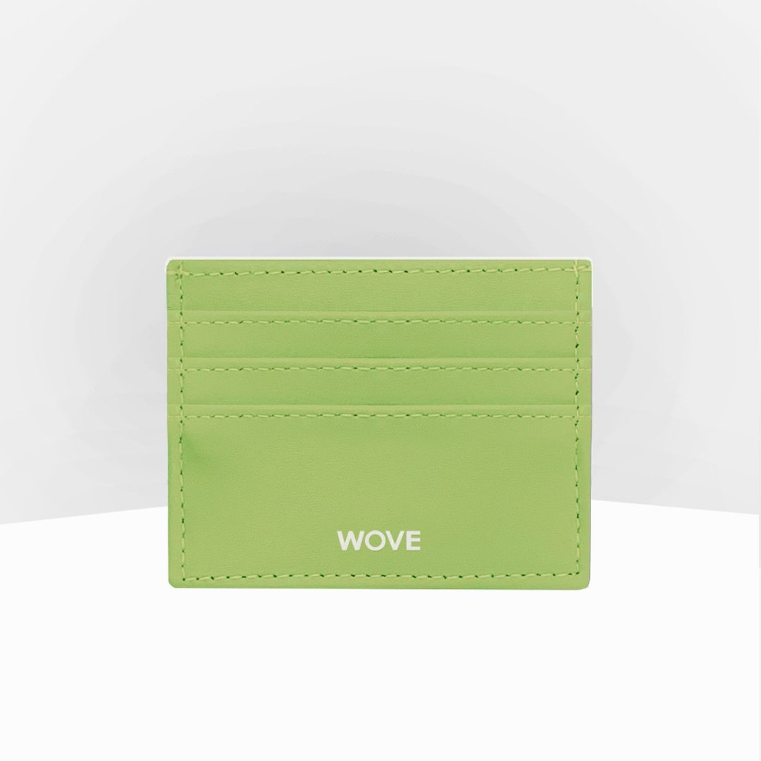 WOVE - 卡夹，柠檬绿，卡夹，中间有一个隔层，可以放一张可折叠的钞票。 - 其他 - 人造皮革 绿色
