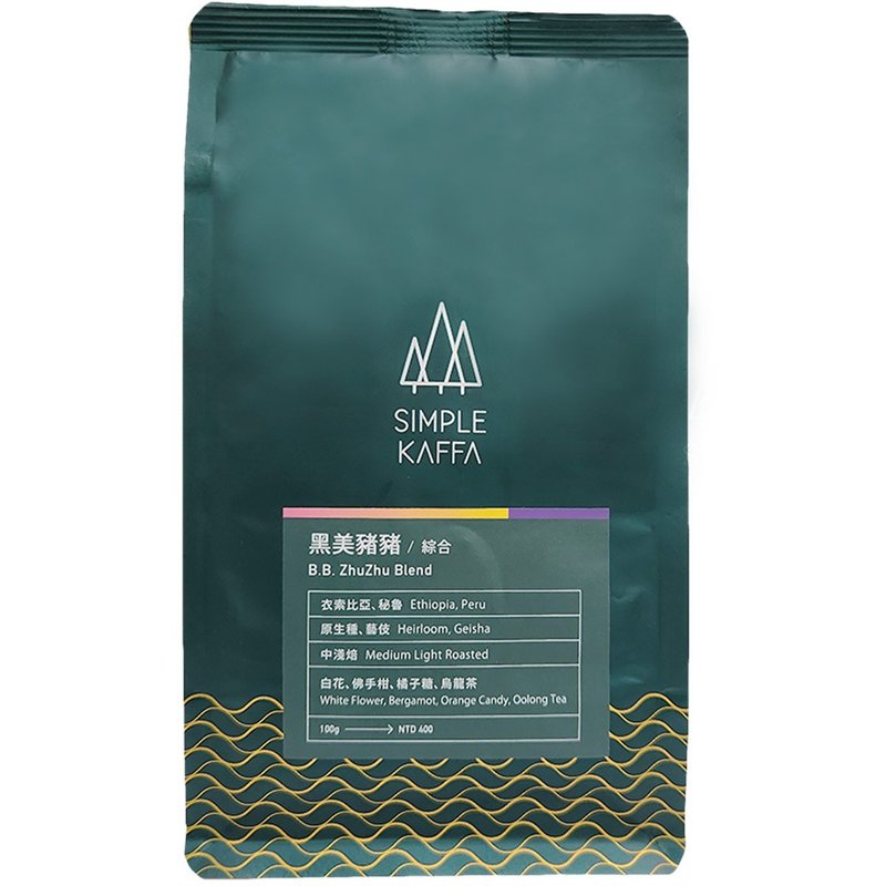 Simple Kaffa 兴波咖啡 | 黑美猪猪综合咖啡豆 中浅焙 100g - 咖啡 - 新鲜食材 