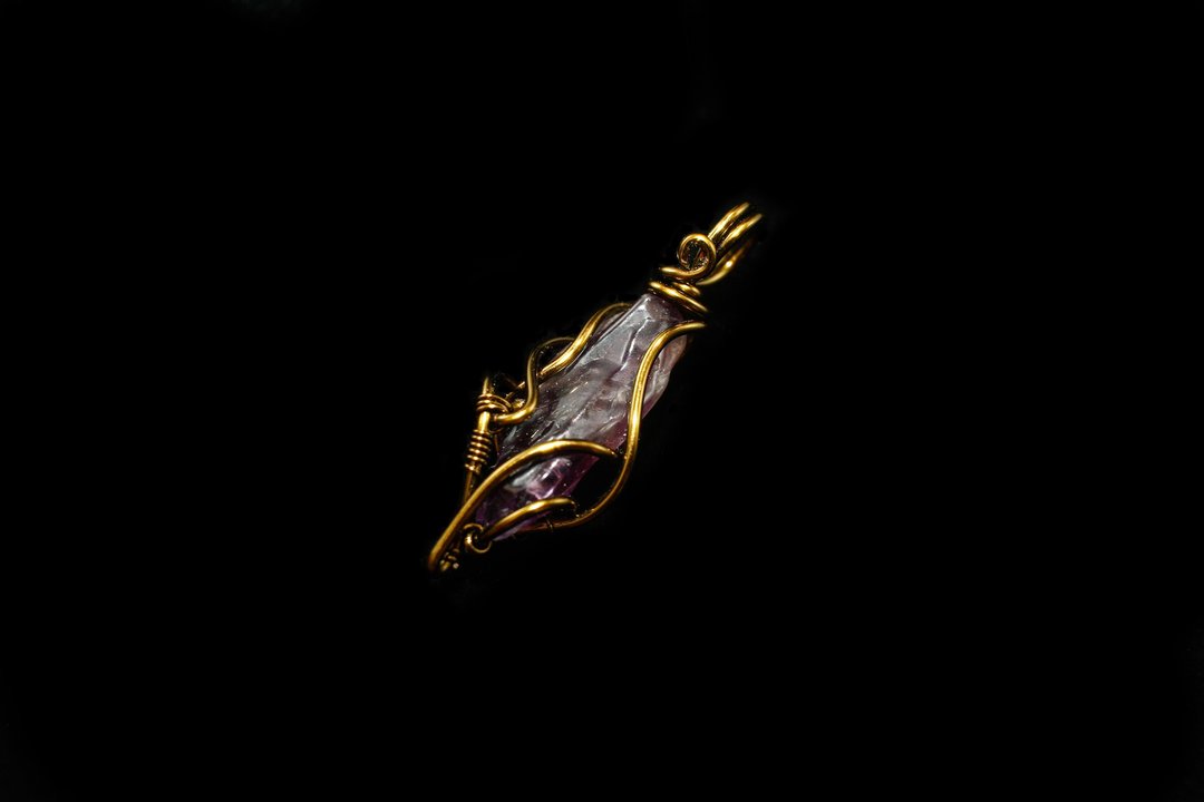 【水晶系列】乌拉圭紫水晶 智慧魔药 7 (古铜款) - 项链 - 宝石 多色