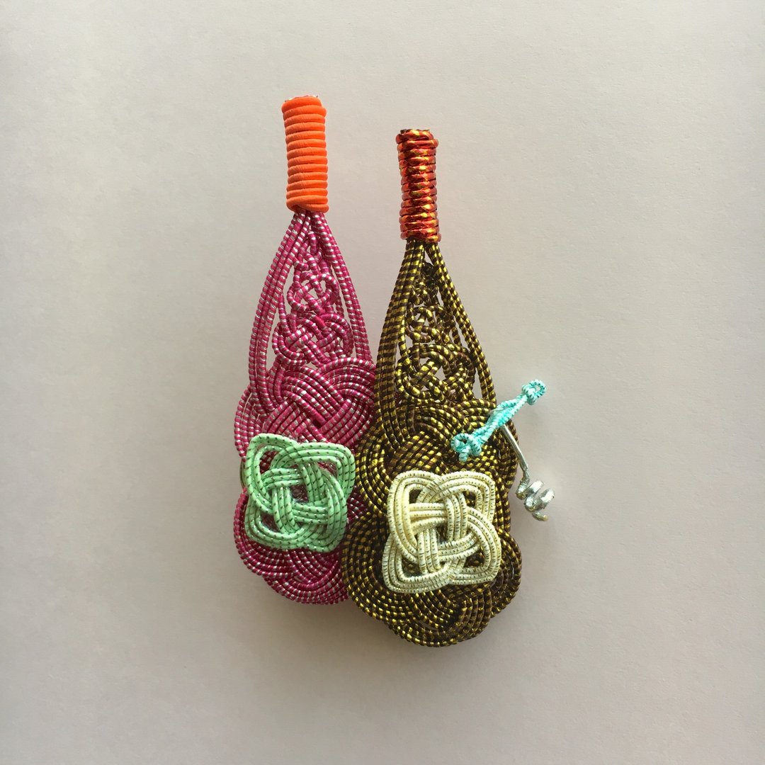 Wine -Pink×Gold-  Brooch/Hair accessory - 发饰 - 纸 金色