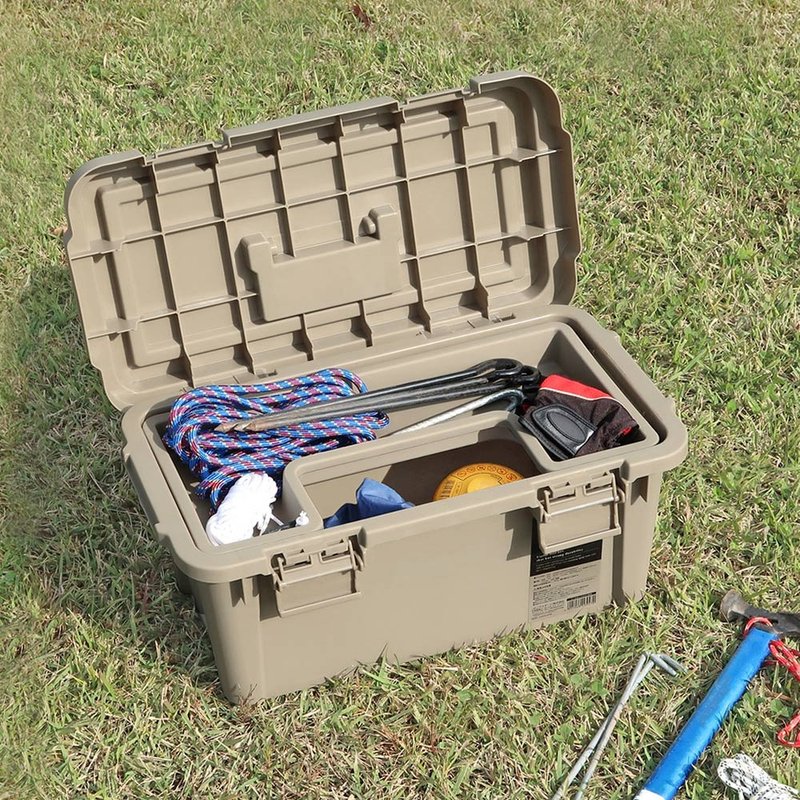 日本JEJ ASTAGE 日制军风分隔式PP手提工具箱 (ST-490S) - 收纳用品 - 塑料 卡其色