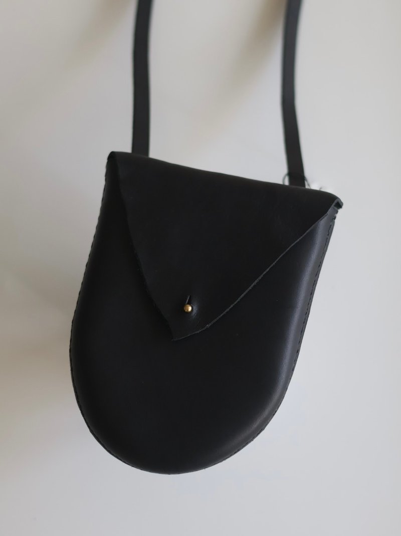 迷你随身包 - 侧背包/斜挎包 - 真皮 黑色