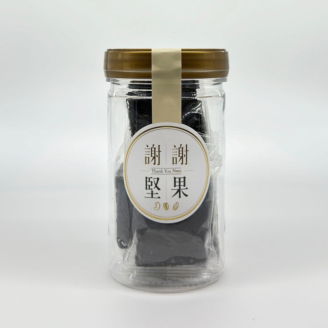 【黑芝麻糕】(时尚迷你密封罐)(养生高钙软Q不黏牙)(奶素) - 零食/点心 - 塑料 金色