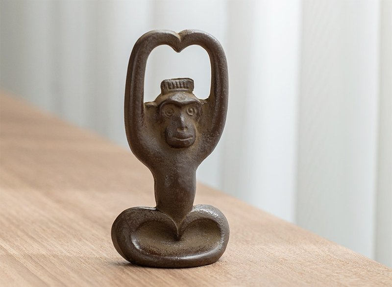 【送礼推荐】猿猴开瓶器/礼盒/酒杯 - 开瓶器/开罐器 - 其他材质 咖啡色